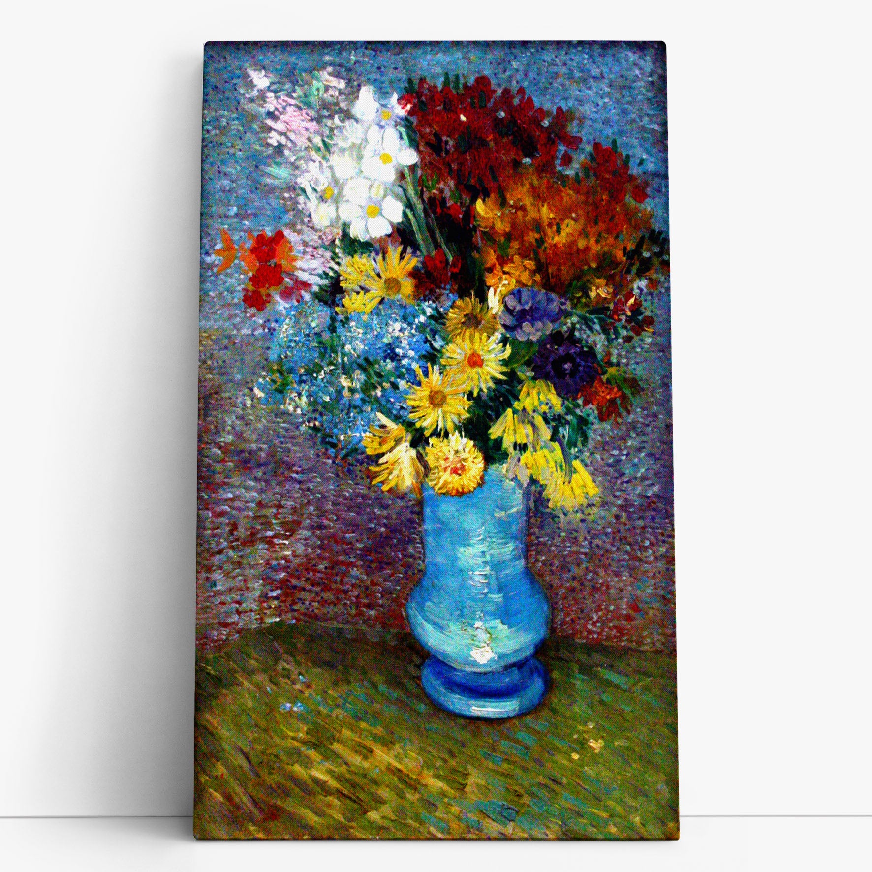 Fiori in vaso blu